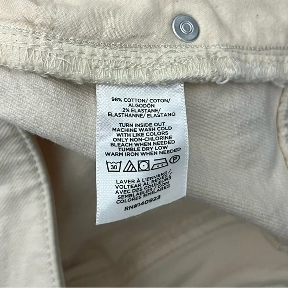 Made and Loved LOFT White Cream Denim Distressed Jean Skirt DD - Picture 7 of 7